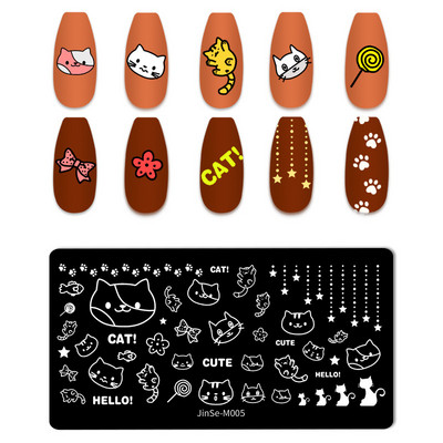 Love Heart Tanjurići za utiskivanje noktiju Crtana mašna Slika za vjenčanje Noć vještica Dizajnerski tanjurići za utiskivanje noktiju Valentinovo Božićni predlošci za poliranje