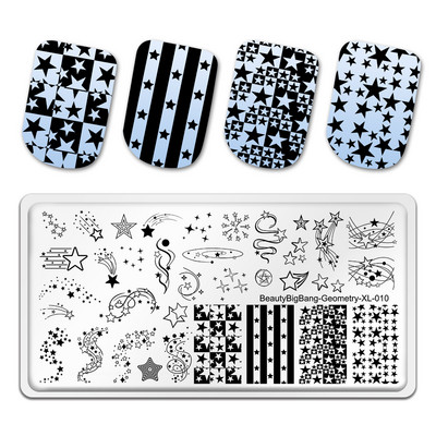 BeautyBigBang Ziua Îndrăgostiților Plăci pentru ștanțarea unghiilor 2023 Noua temă cu flori de trandafir Șabloane pentru arta unghiilor Unelte pentru șablon pentru design de unghii