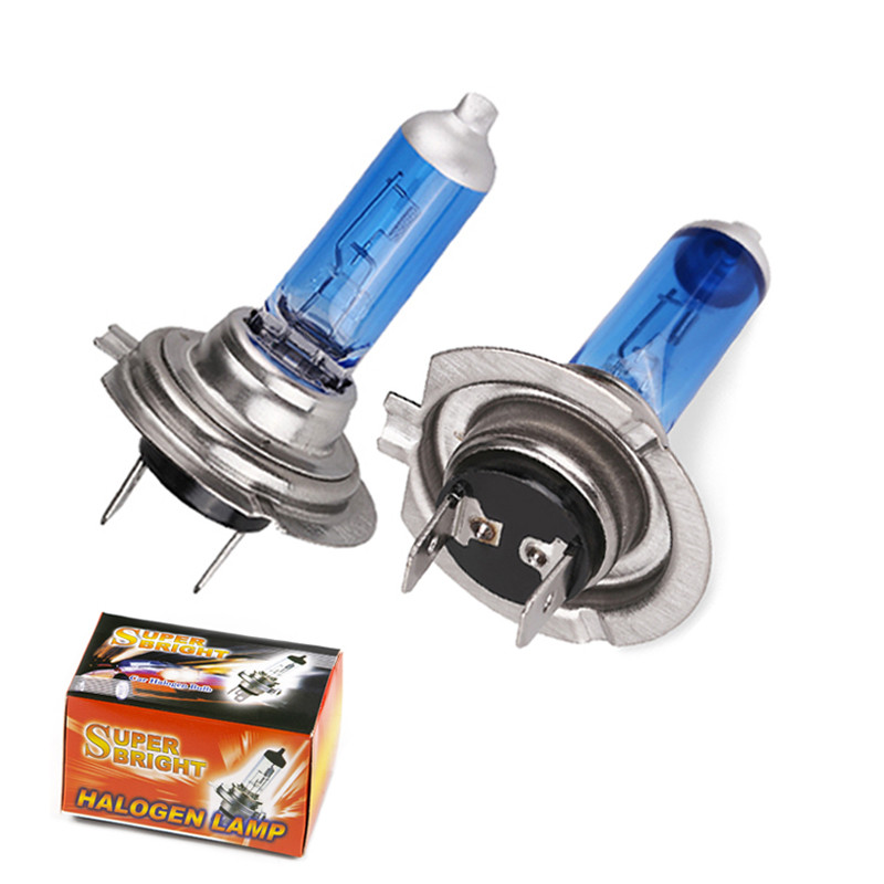 2PCS H7 12V 100W 6000K Xenon H7 Super White Halogen Automobilių šviesos šaltinio Lemputės Priekiniai žibintai Auto Lemp Parking
