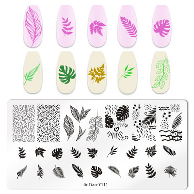 1 TK Ookeani loomade küünekunsti tembeldusplaadid kalakoera lilleriba ankurpildi šabloonid küünte jaoks Templitööriistad maniküüri mall