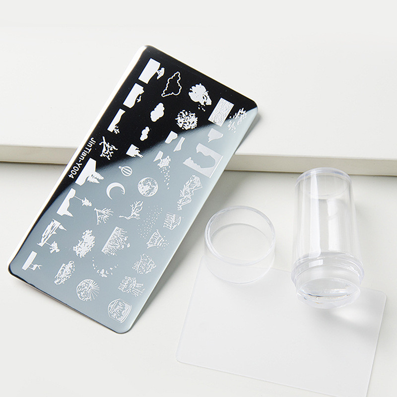 1 TK Ookeani loomade küünekunsti tembeldusplaadid kalakoera lilleriba ankurpildi šabloonid küünte jaoks Templitööriistad maniküüri mall