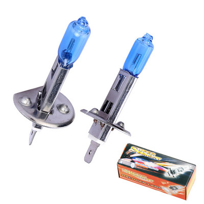 2vnt H1 55W itin ryškiai balta halogeninė lemputė didelės galios automobilio priekinių žibintų lemputė automobilio rūko žibinto šaltinis stovėjimo geltona 6000k 3000k