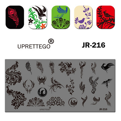 2019 Predložak ploče za utiskivanje od nehrđajućeg čelika ruska fraza Maslačak Žarulja Slobodna linija Crkvena orhideja Alat za nokte JR211-220