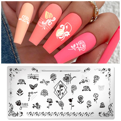 1 tk küünekunsti mallid tembeldusplaadi disaini armastaja roostevabast terasest temperatuuriga pitstempli mallid plaadid pilt