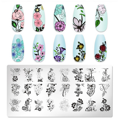 1 tk küünekunsti mallid tembeldusplaadi disaini armastaja roostevabast terasest temperatuuriga pitstempli mallid plaadid pilt