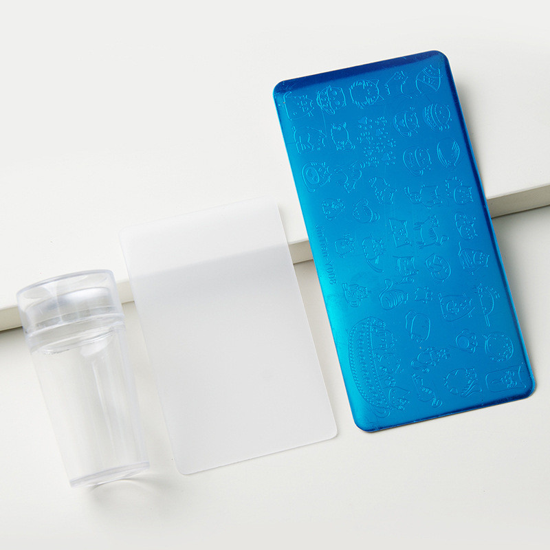 1db aranyos kutya körömbélyegző lemezek Love Four Leaves lóhere egyszarvú köröm sablonok állati leopárd körömdíszítő mintás sablonok