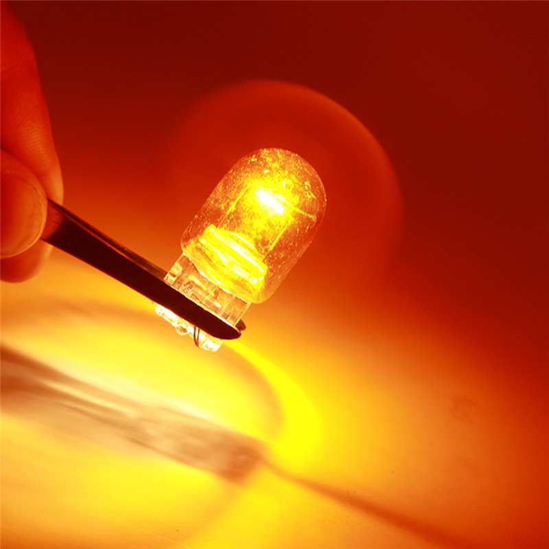 10x T20 7443 signaaltuli W21/5W 3800K halogeenpirn läbipaistev oranž päevasõidutuled, pöördepeatus piduri saba pirn DRL pirnid