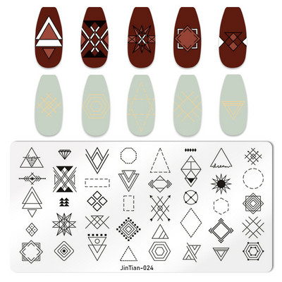 15 kujundust tembeldavad plaadid Tiigrisebra Madu Trükis Loomakujutis Roostevabast terasest küünekunsti šabloon Tekstuur maniküüri kaunistused