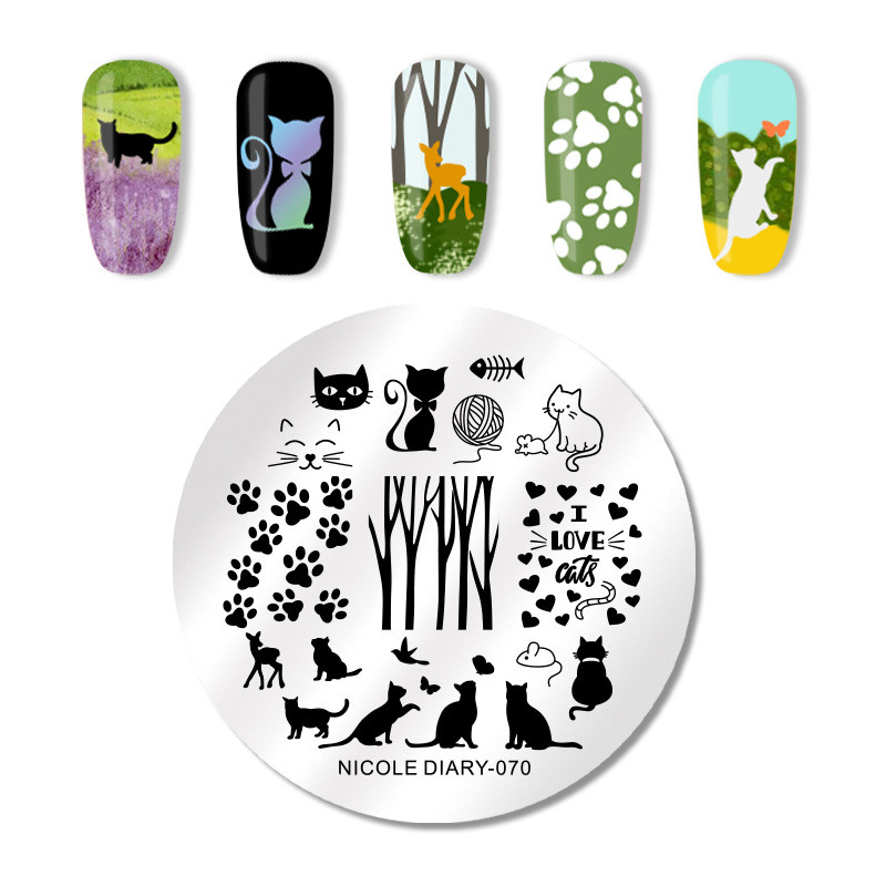 15 kujundust tembeldavad plaadid Tiigrisebra Madu Trükis Loomakujutis Roostevabast terasest küünekunsti šabloon Tekstuur maniküüri kaunistused