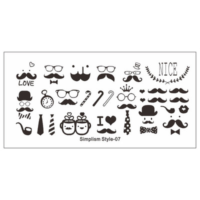 Πλάκα για σφράγιση νυχιών φύλλων φοίνικα Πρότυπα σφραγίδας νυχιών με λωρίδες λουλουδιών φύλλα floral εκτύπωσης στένσιλ γραμμή δαντέλας γράμμα κρανίο πόκερ