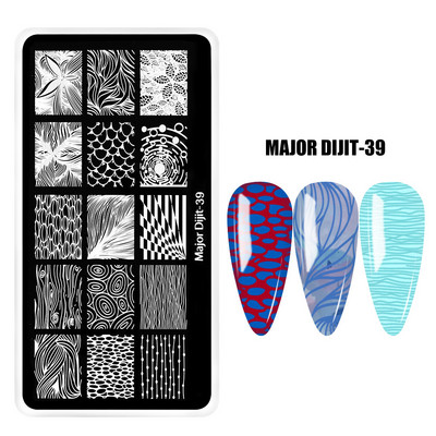 Major Dijit Dream Catcher nagų štampavimo plokštelės 3D gėlių pelėdos raštas nagų dailės šablonas vaizdo plokštės trafaretas nagų įrankiai 31-40