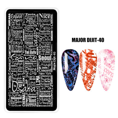 Major Dijit Dream Catcher nagų štampavimo plokštelės 3D gėlių pelėdos raštas nagų dailės šablonas vaizdo plokštės trafaretas nagų įrankiai 31-40