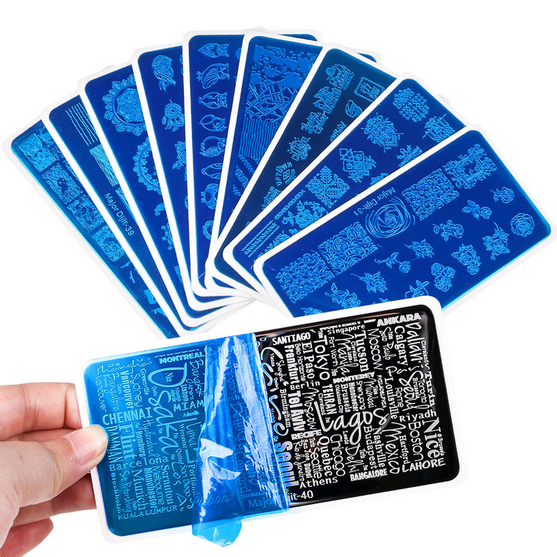 Major Dijit Dream Catcher Nail Stamping Ploče 3D Flower Owl Pattern Nail Art Predložak Slika Ploče Šablone Nails Alati 31-40