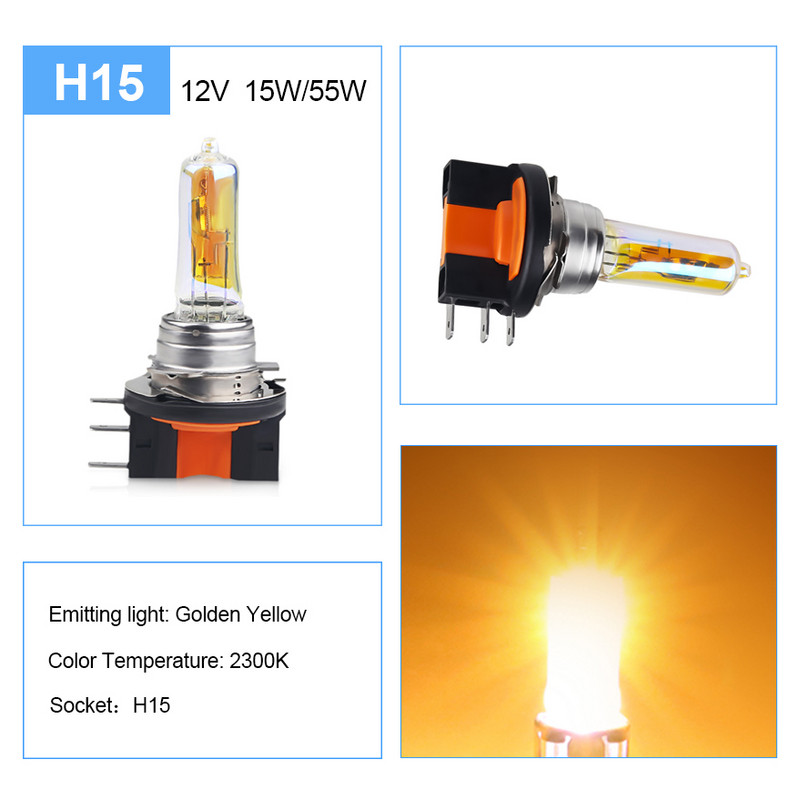 ADPOW H15 6000K ülivalge 55W 12V udutuled halogeenpirn auto kuldkollane 5000k esitule latern auto sõiduvalgus auto stiil