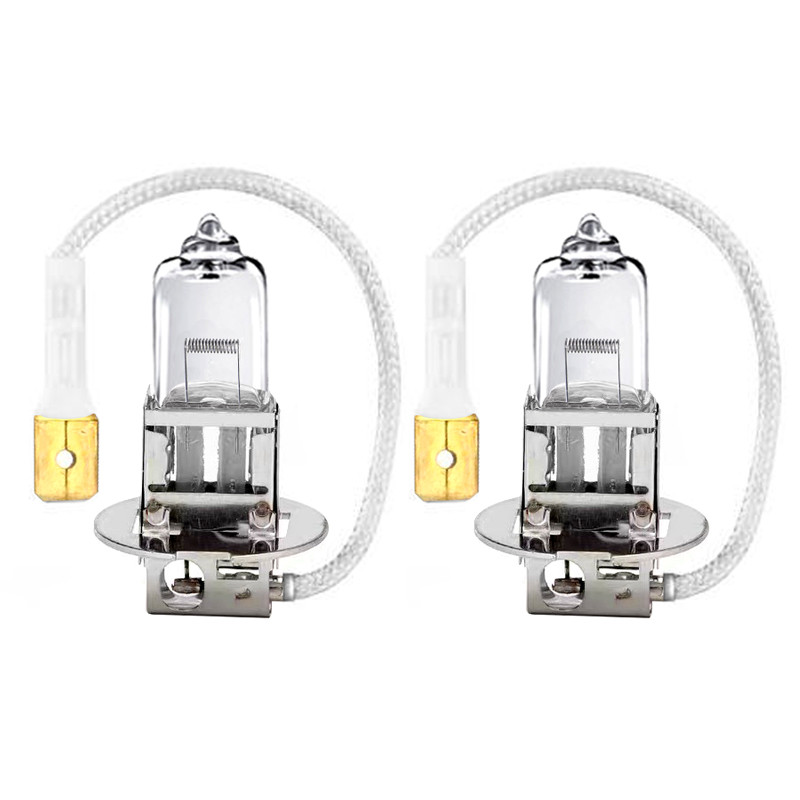 2TK H3 DC 12V 55W halogeentuled läbipaistvast klaasist esiküljel udupirnidele esitulede laternate soe valge auto stiil Parkimine 4300K auto 1tk
