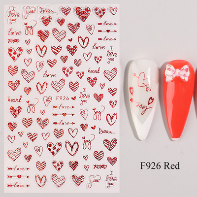 Mustvalgete tähtedega küünekleebis Abstraktne kunst Sõnad Silt 3D Disain Liugurid Graffiti Joone Kleebised Foolium maniküüri tarvikud