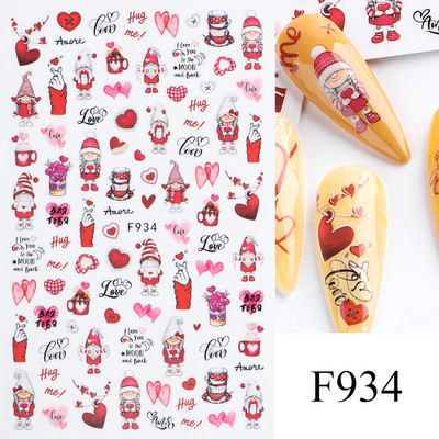 Mustvalgete tähtedega küünekleebis Abstraktne kunst Sõnad Silt 3D Disain Liugurid Graffiti Joone Kleebised Foolium maniküüri tarvikud