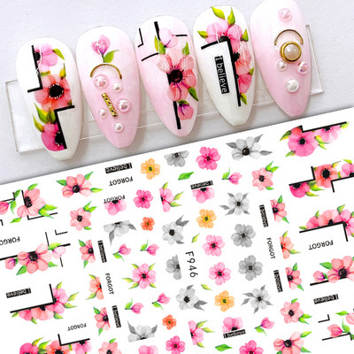 Mustvalgete tähtedega küünekleebis Abstraktne kunst Sõnad Silt 3D Disain Liugurid Graffiti Joone Kleebised Foolium maniküüri tarvikud