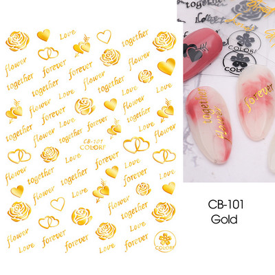 Must-valgete tähtedega küünekleebised 3D-grafiti abstraktne võlu joon, silt Kunst Sõnad liugur Disain Holograafilised kleebised maniküür CHJO