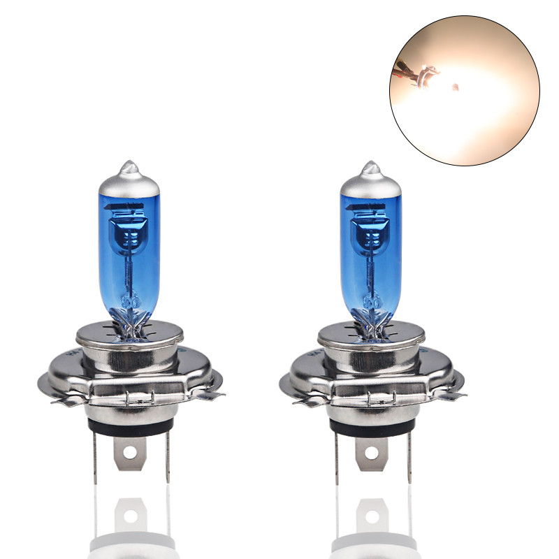 2Pcs H4 Led 100W 12V Super bijelo svjetlo za automobil Halogena žarulja 6000K Dodaci za automobil žarulje za prednja svjetla 55W 4300K Stil automobila
