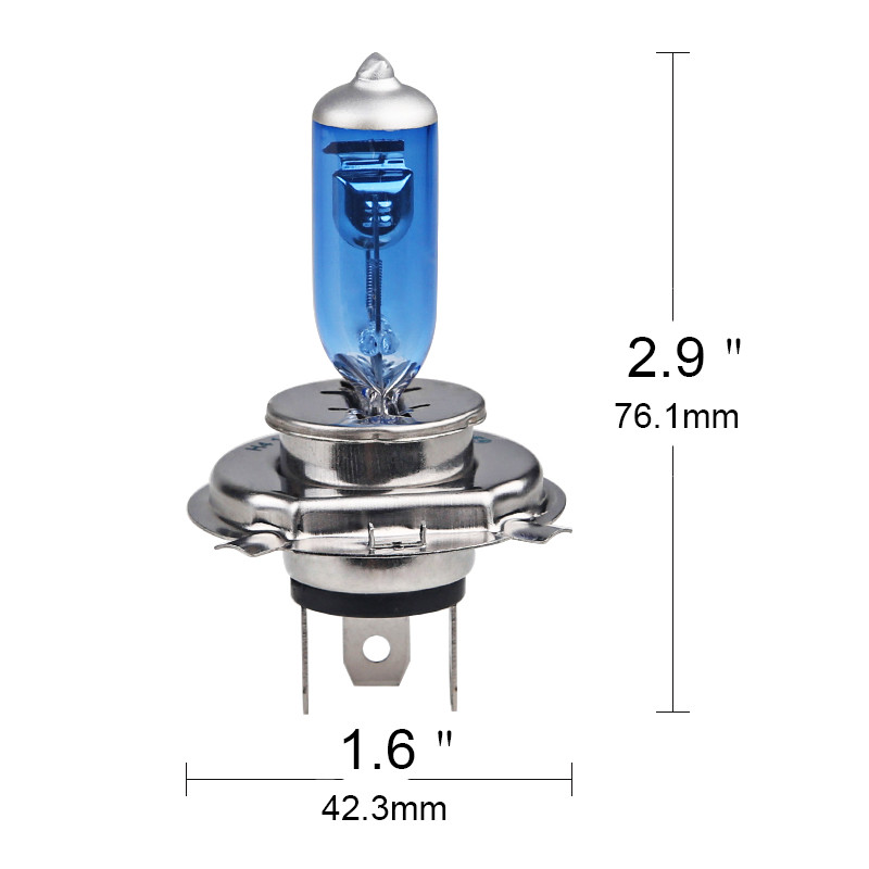 2Pcs H4 Led 100W 12V Super bijelo svjetlo za automobil Halogena žarulja 6000K Dodaci za automobil žarulje za prednja svjetla 55W 4300K Stil automobila