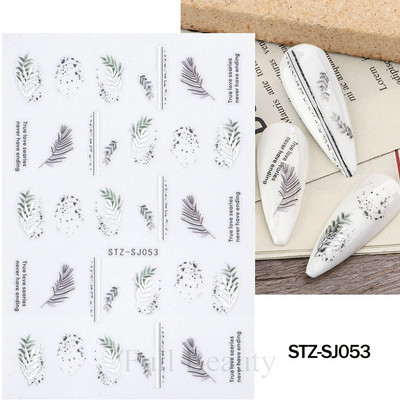 Leopard uzorak 3D naljepnica za nokte Zlatna metalna linija Klizači Zebra pruge Mlijeko Krava Tigar Životinjske kože Dizajn Tetovaže Manikura Dekor