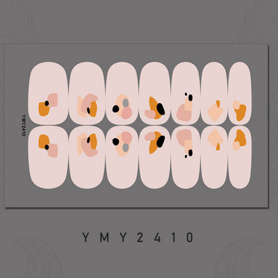 14 tips New Ins Style Hit χρώμα Αυτοκόλλητο νυχιών Καλοκαιρινό αδιάβροχο αυτοκόλλητο για γκράφιτι μανικιούρ με πλήρες κάλυμμα