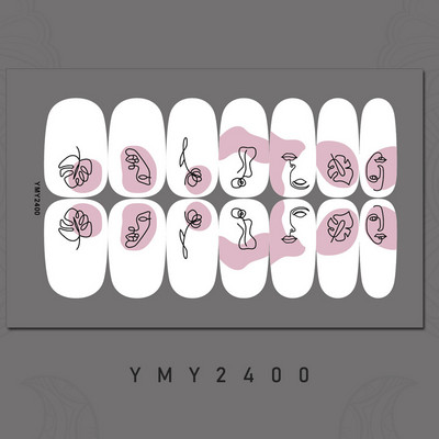 14 tips New Ins Style Hit χρώμα Αυτοκόλλητο νυχιών Καλοκαιρινό αδιάβροχο αυτοκόλλητο για γκράφιτι μανικιούρ με πλήρες κάλυμμα