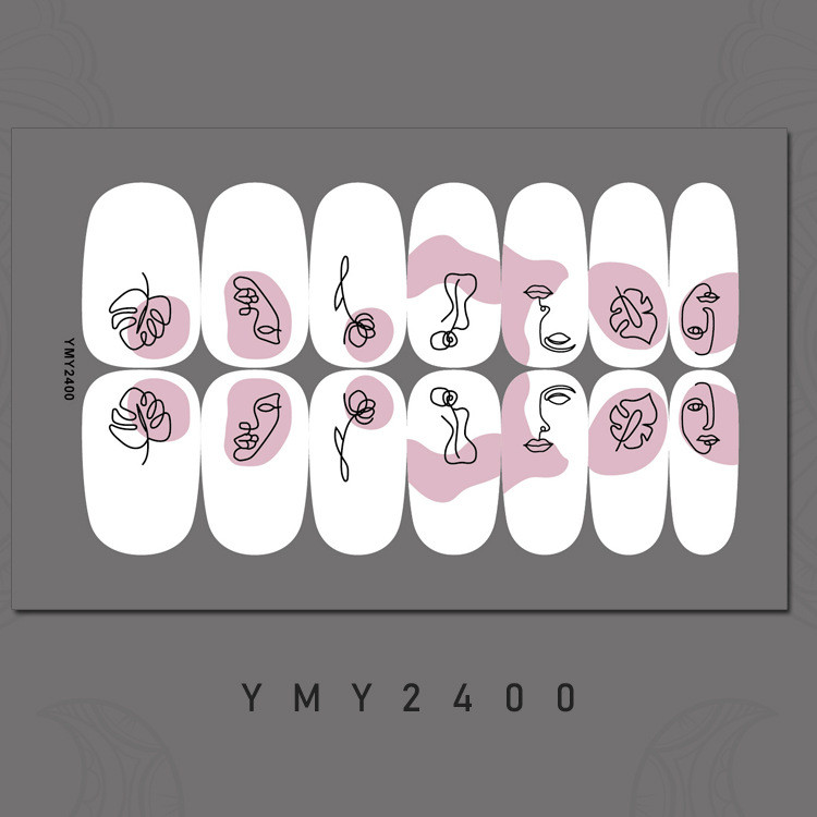 14 tips New Ins Style Hit χρώμα Αυτοκόλλητο νυχιών Καλοκαιρινό αδιάβροχο αυτοκόλλητο για γκράφιτι μανικιούρ με πλήρες κάλυμμα