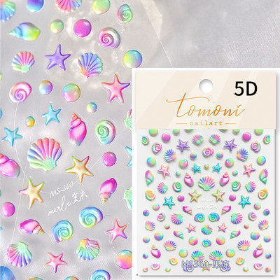 Värviline mullitäht fantaasia vesipiisk ükssarvik süda täht tarretis suvine 5D kleebis pehme reljeefne 3D kaunistus küünekleebis naine