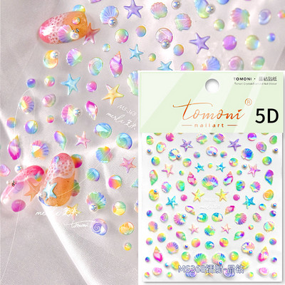 Värviline mullitäht fantaasia vesipiisk ükssarvik süda täht tarretis suvine 5D kleebis pehme reljeefne 3D kaunistus küünekleebis naine