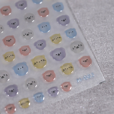 Värviline mullitäht fantaasia vesipiisk ükssarvik süda täht tarretis suvine 5D kleebis pehme reljeefne 3D kaunistus küünekleebis naine