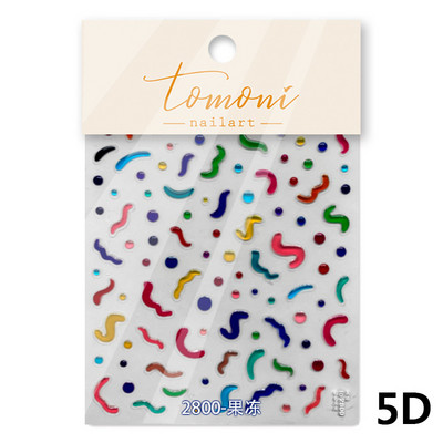 Värviline mullitäht fantaasia vesipiisk ükssarvik süda täht tarretis suvine 5D kleebis pehme reljeefne 3D kaunistus küünekleebis naine