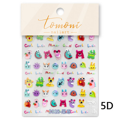 Värviline mullitäht fantaasia vesipiisk ükssarvik süda täht tarretis suvine 5D kleebis pehme reljeefne 3D kaunistus küünekleebis naine