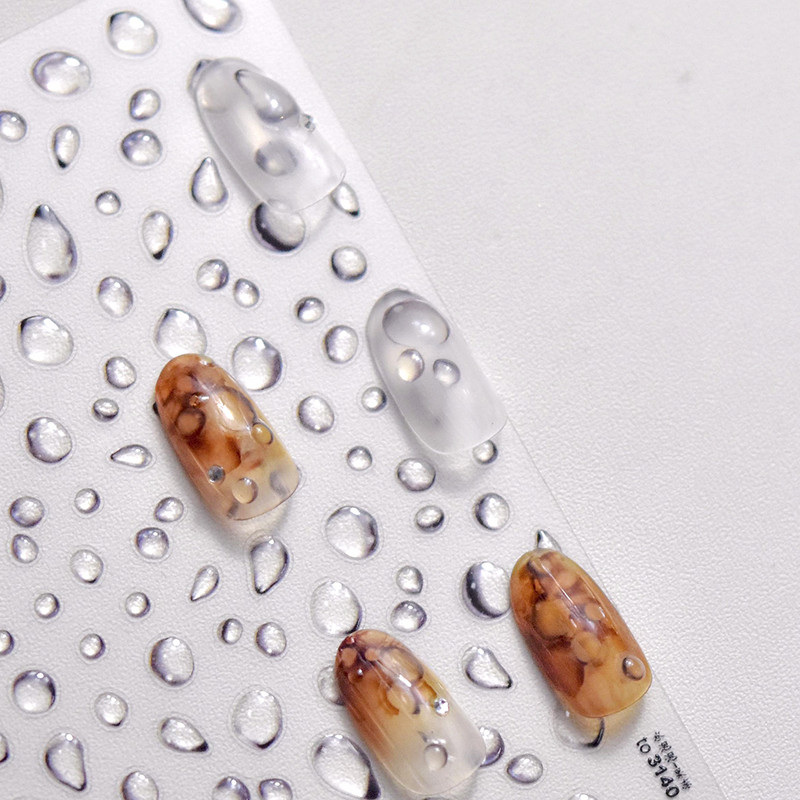 Värviline mullitäht fantaasia vesipiisk ükssarvik süda täht tarretis suvine 5D kleebis pehme reljeefne 3D kaunistus küünekleebis naine