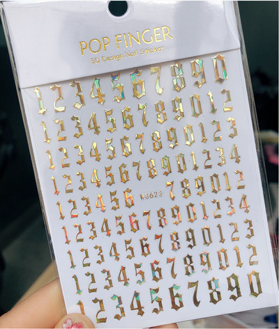 1 KOM 3D Sunce Zvijezda Nebo Mjesec Naljepnice za uređenje noktiju Pritisnite na nokte Pribor za uređenje noktiju Lasersko srce naljepnice s cvijetom Dodaci za uređenje noktiju