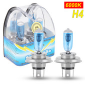 2tk H4 12V auto esitule pirn Super Bright 100W 6000K valge valgusega auto HOD halogeenlamp