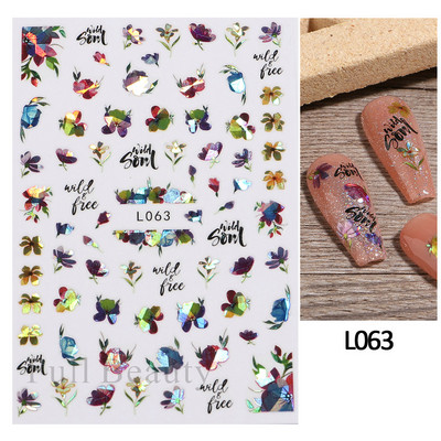 Laser Rainbow Evil Eyes 3D Küünekleebised Psühhedeelsed Abstraktsed Line Laine Holograafilised Liimiga Liugurid Õitsevad Marmorist Küünekleebised