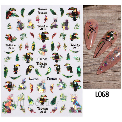 Laser Rainbow Evil Eyes 3D Küünekleebised Psühhedeelsed Abstraktsed Line Laine Holograafilised Liimiga Liugurid Õitsevad Marmorist Küünekleebised