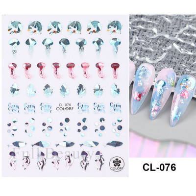 Laser Rainbow Evil Eyes 3D Küünekleebised Psühhedeelsed Abstraktsed Line Laine Holograafilised Liimiga Liugurid Õitsevad Marmorist Küünekleebised