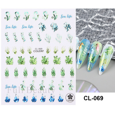 Laser Rainbow Evil Eyes 3D Küünekleebised Psühhedeelsed Abstraktsed Line Laine Holograafilised Liimiga Liugurid Õitsevad Marmorist Küünekleebised