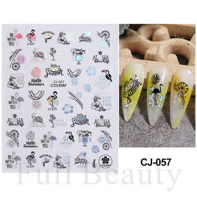 Laser Rainbow Evil Eyes 3D Küünekleebised Psühhedeelsed Abstraktsed Line Laine Holograafilised Liimiga Liugurid Õitsevad Marmorist Küünekleebised