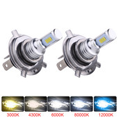 LED H7 H11 H1 H3 H4 9005 HB3 9006 HB4 H8 H9 Mootorratta auto esitulede pirnid 12000LM 6000K 8000K 3000K Auto 12V CSP udutuled