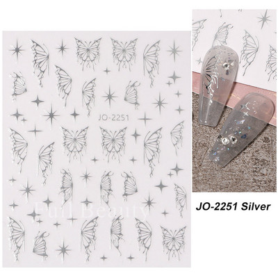 Autocolante pentru unghii cu litere albe și negru Glisoare cu cuvinte de dragoste pentru manichiură Personaj 3D Nail Art Polish Decalcomanie Piese de decorare FBJO2173