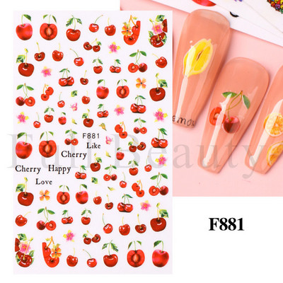 Autocolante pentru unghii cu litere albe și negru Glisoare cu cuvinte de dragoste pentru manichiură Personaj 3D Nail Art Polish Decalcomanie Piese de decorare FBJO2173