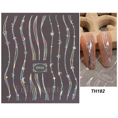 Autocolante pentru unghii cu litere albe și negru Glisoare cu cuvinte de dragoste pentru manichiură Personaj 3D Nail Art Polish Decalcomanie Piese de decorare FBJO2173