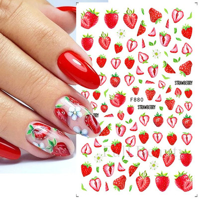 Autocolante pentru unghii cu litere albe și negru Glisoare cu cuvinte de dragoste pentru manichiură Personaj 3D Nail Art Polish Decalcomanie Piese de decorare FBJO2173