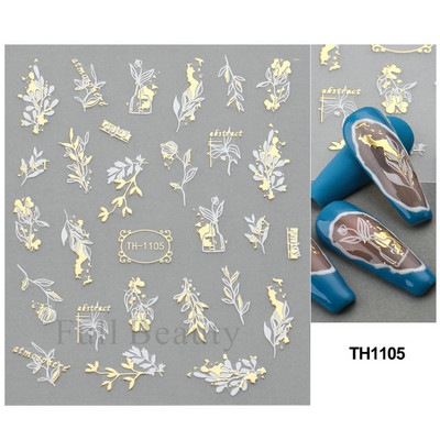 Autocolante pentru unghii cu litere albe și negru Glisoare cu cuvinte de dragoste pentru manichiură Personaj 3D Nail Art Polish Decalcomanie Piese de decorare FBJO2173