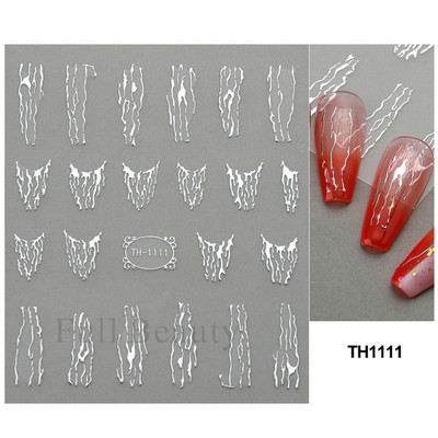 Autocolante pentru unghii cu litere albe și negru Glisoare cu cuvinte de dragoste pentru manichiură Personaj 3D Nail Art Polish Decalcomanie Piese de decorare FBJO2173