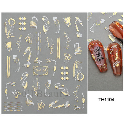 Autocolante pentru unghii cu litere albe și negru Glisoare cu cuvinte de dragoste pentru manichiură Personaj 3D Nail Art Polish Decalcomanie Piese de decorare FBJO2173